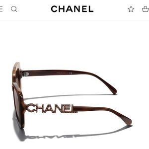 Chanel Crystal Tortoise Mirrored Sunglasses 5422